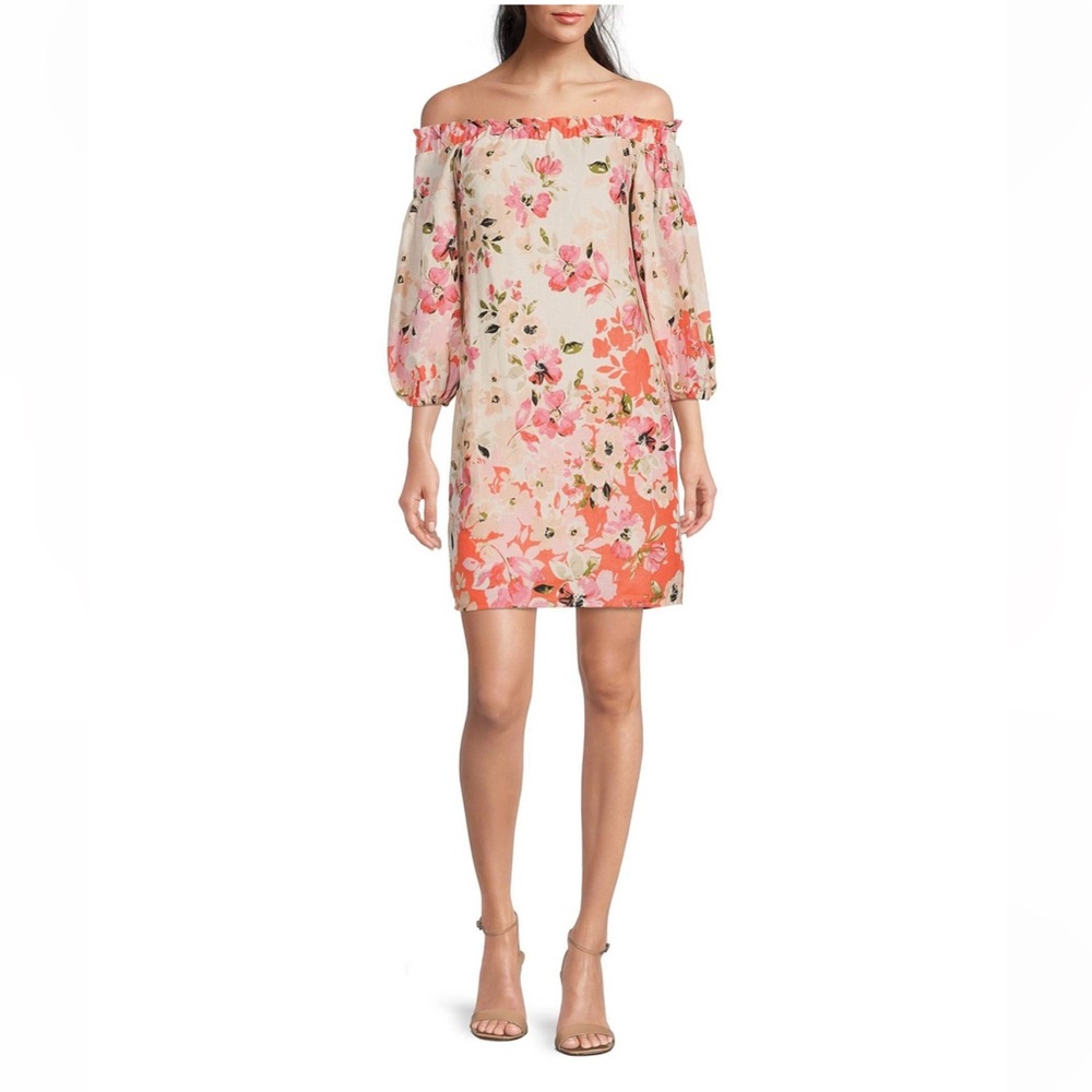 Vince Camuto NWT- off the shoulder linen dress - Picture 7 of 8